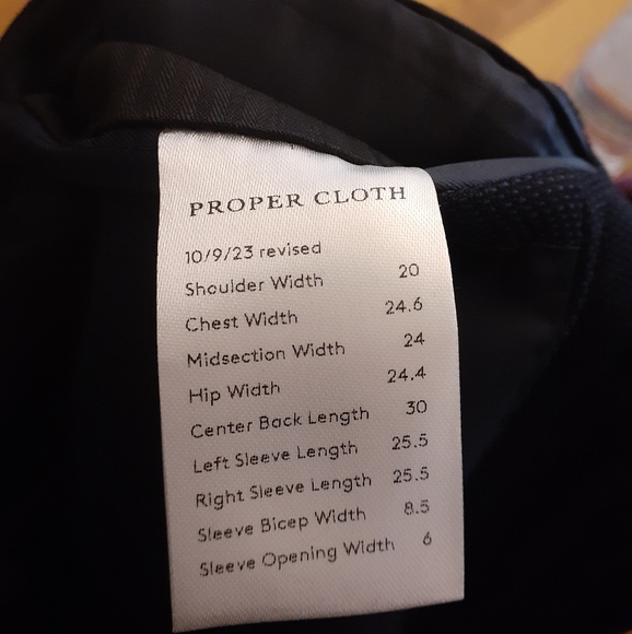 Proper cloth Navy blazer- see measurements - Picture 3 of 4